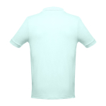 Men's cotton polo shirt in colours, 195 g/m2, THC Adam mint green colour second view