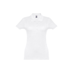 Women's cotton polo shirt in many colours, 195 g/m2 white colour first view