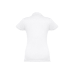 Women's cotton polo shirt in many colours, 195 g/m2 white colour second view