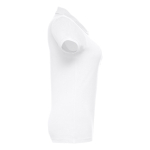 Women's cotton polo shirt in many colours, 195 g/m2 white colour