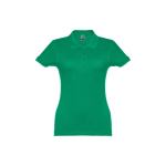 Women's cotton polo shirt in many colours, 195 g/m2 green colour first view