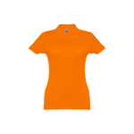 Women's cotton polo shirt in many colours, 195 g/m2 orange colour first view