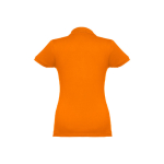 Women's cotton polo shirt in many colours, 195 g/m2 orange colour second view