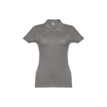 Women's cotton polo shirt in many colours, 195 g/m2 dark grey colour first view