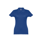 Women's cotton polo shirt in many colours, 195 g/m2 royal blue colour first view