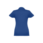 Women's cotton polo shirt in many colours, 195 g/m2 royal blue colour second view