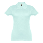 Women's cotton polo shirt in many colours, 195 g/m2 mint green colour