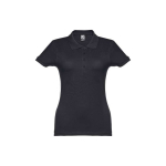 Women's cotton polo shirt in many colours, 195 g/m2 ultramarine blue colour first view