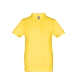 Cotton polo shirt for children, 195 g/m2, THC Adam Kids yellow colour