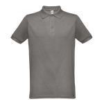 Cotton and polyester polo shirt in full colour, 200 g/m2 dark grey colour
