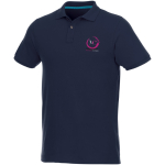 Polo shirt made of organic cotton and recycled polyester 220 g/m², Elevate NXT navy-blue colour