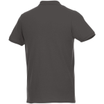 Organic cotton and recycled polyester polo shirt, 220 g/m², Elevate NXT taupe grey colour third rear view