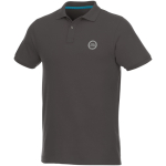 Organic cotton and recycled polyester polo shirt, 220 g/m², Elevate NXT taupe grey colour