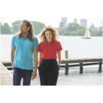 Organic cotton and recycled polyester polo shirt, 220 g/m², Elevate NXT taupe grey colour