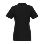 Women's polo shirt made of organic cotton and recycled polyester, 220 g/m², Elevate NXT black colour