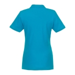 Women's polo shirt made of organic cotton and recycled polyester, 220 g/m², Elevate NXT blue colour