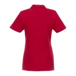 Women's polo shirt made of organic cotton and recycled polyester, 220 g/m², Elevate NXT red colour