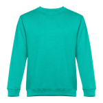 Unisex cotton and polyester sweatshirt, 300 g/m2 turquoise colour first view