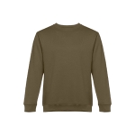 Unisex cotton and polyester sweatshirt, 300 g/m2 military green colour first view