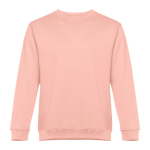 Unisex cotton and polyester sweatshirt, 300 g/m2 salmon colour first view