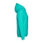 Unisex hooded sweatshirt, 320 g/m2, THC Phoenix turquoise colour third view