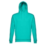 Unisex hooded sweatshirt, 320 g/m2, THC Phoenix turquoise colour fourth view