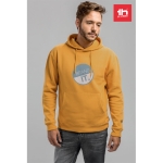 Unisex hooded sweatshirt, 320 g/m2, THC Phoenix dark yellow colour still life view