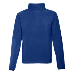 Unisex fleece and polyester jacket, 260 g/m2, THC Vienna royal blue colour first view