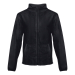 Fleece and polyester jacket, 260 g/m2, THC Helsinki black colour