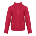 Fleece and polyester jacket, 260 g/m2, THC Helsinki red colour first view