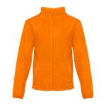 Fleece and polyester jacket, 260 g/m2, THC Helsinki orange colour first view