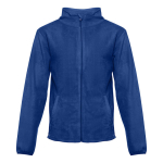 Fleece and polyester jacket, 260 g/m2, THC Helsinki royal blue colour first view