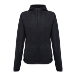Women's fleece and polyester jacket, 260 g/m2, THC Helsinki black colour
