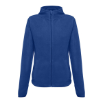 Women's fleece and polyester jacket, 260 g/m2, THC Helsinki royal blue colour first view