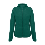 Women's fleece and polyester jacket, 260 g/m2, THC Helsinki dark green colour first view