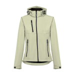 Women's polyester softshell jacket, 280 g/m2, THC Zagreb pastel green colour first view