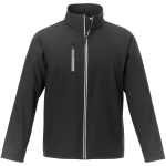 Softshell jackets made of polyester, 250 g/m², Elevate Essentials black colour second front view