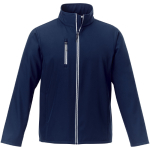 Softshell jackets made of polyester, 250 g/m², Elevate Essentials navy-blue colour second front view
