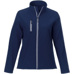 Women's softshell jacket made of polyester, 250 g/m², Elevate Essentials navy-blue colour second front view
