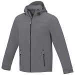Waterproof polyester softshell jacket 300 g/m², Elevate Life grey colour