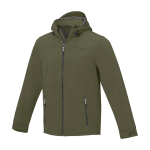 Waterproof polyester softshell jacket 300 g/m², Elevate Life olive green colour