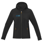 Women's hooded polyester softshell jacket 300 g/m², Elevate Life main view