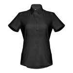 Women's cotton polyester oxford shirt, 130 g/m2 black colour first view