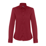 Women's cotton and polyamide shirt, 115 g/m2, THC Paris burgundy colour first view