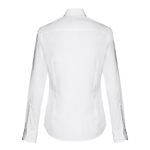 Women's cotton and polyamide shirt, 115 g/m2, THC Paris white colour