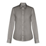 Women's cotton and polyamide shirt, 115 g/m2, THC Paris dark grey colour first view