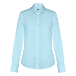 Women's cotton and polyamide shirt, 115 g/m2, THC Paris light blue colour