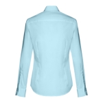 Women's cotton and polyamide shirt, 115 g/m2, THC Paris light blue colour