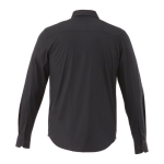 Men's elastic poplin shirt, 118 g/m², Elevate Life black colour