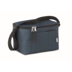 Cooler bag, recycled plastic. Holds 6 cans for promotions blue colour